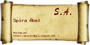 Spira Ábel névjegykártya